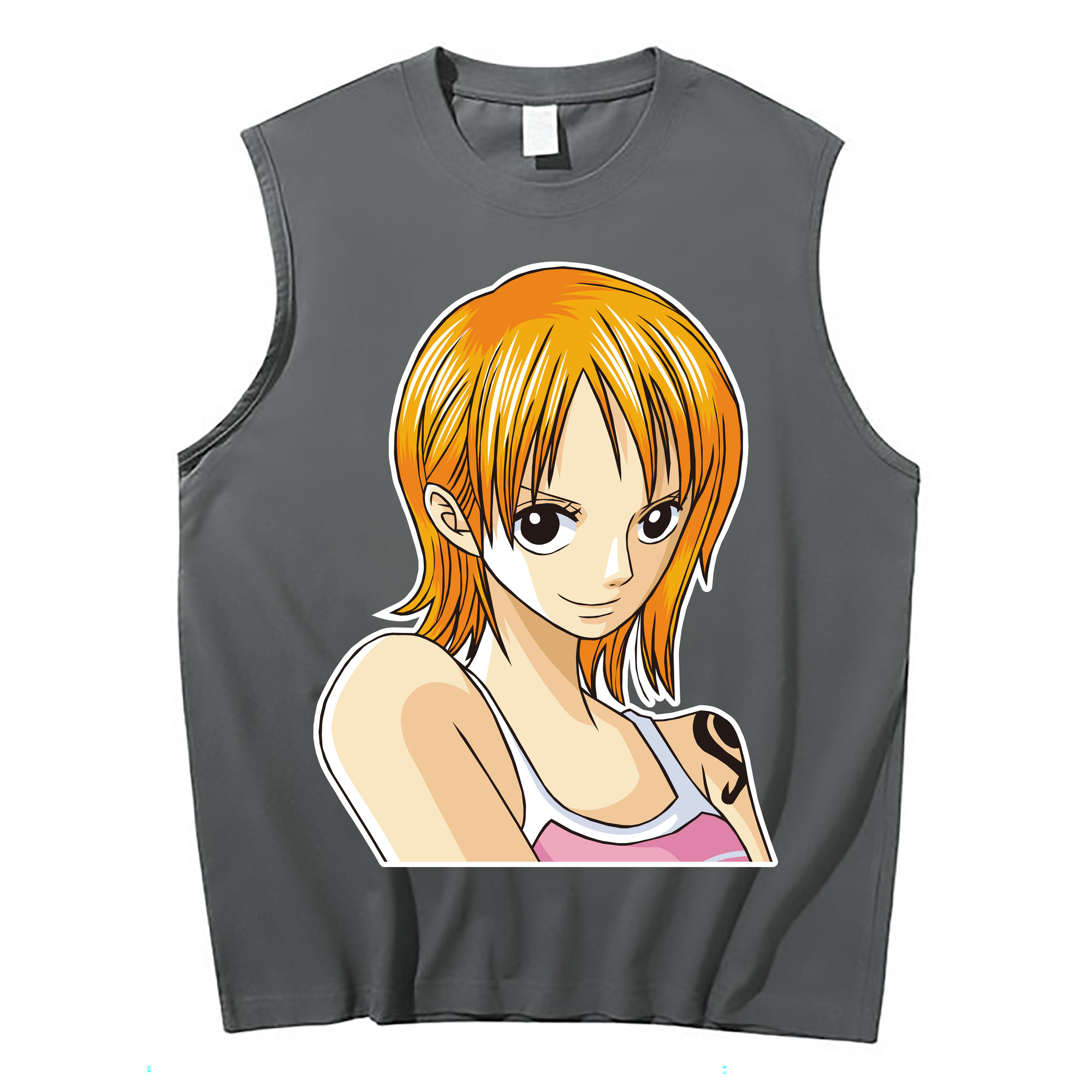 ワンピース ナミ ONE PIECE Nami コットン100％タンクトップ（フロントプリント）